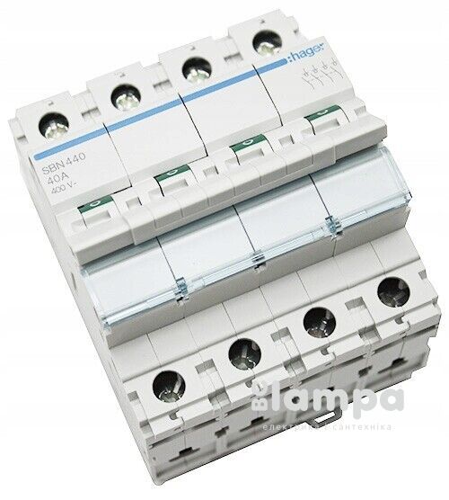 Вимикач навантаження Din  4Р 63А "1-0" HAGER (SBN463)