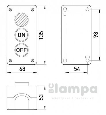 Пост 3 - місний "Старт1- Старт2- Індикатор" XAL361 s006022