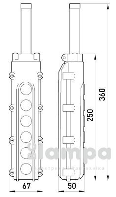 Пост тельферний e.cob.stand.6 кнопок, 500В (s007003)