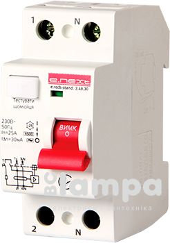 ПЗВ, реле диференційного струму e.NEXT e.rccb.stand.2.40.30 2р 40А 30mA (s034002) Poland