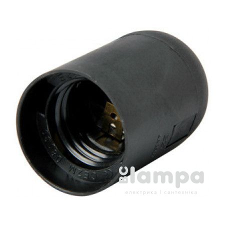 Патрон термопласт чорний, гладкий Е27 (s9100009)