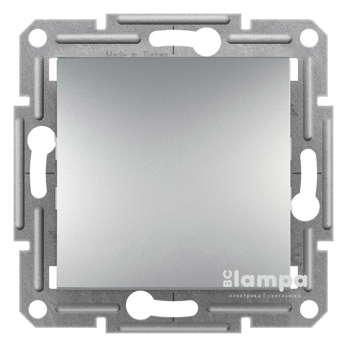 Schneider Electric Asfora алюміній вимикач 1 кл. кнопка без фіксації (ЕРН0700161)