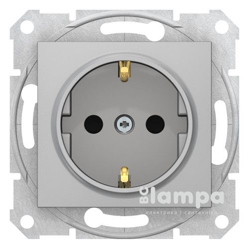 Розетка_SCHNEIDER_Sedna SDN3000160_2-ная с з/к с штор.алюм.