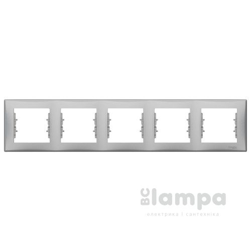 Рамка_SCHNEIDER_Sedna SDN5800960_5- ная алюм.