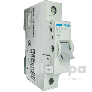 Автоматичний вимикач Hager MC110A 1p 10A C