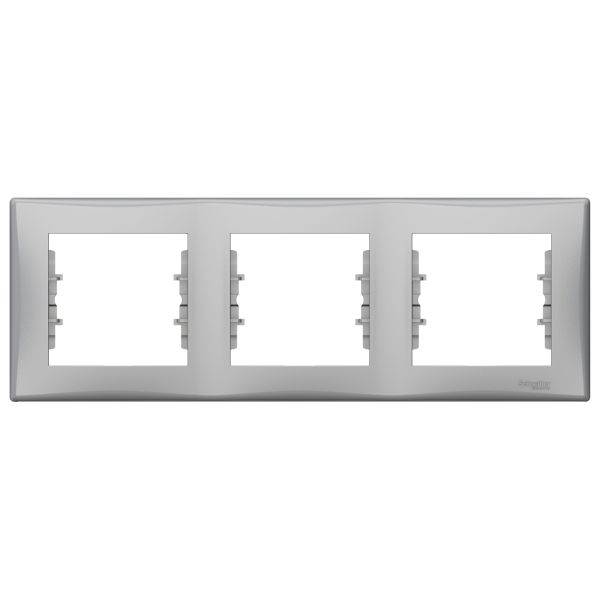 Рамка_SCHNEIDER_Sedna SDN5800560_3- ная алюм.