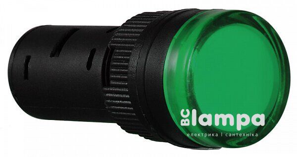 Арматура светосигнальная AD16-16DS зеленая 220V plastic (s009013)