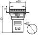 Арматура светосигнальная AD22-22DS белая  220V  plastic (s009026)