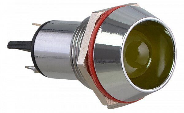 Арматура светосигнальная AD22C-Ø16 жовта 220V АСКО металл/пайка (0140030146)