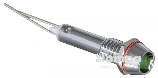 Арматура светосигнальная AD22C-Ø 6 зеленая 220V АСКО металл/пайка(А0140030100