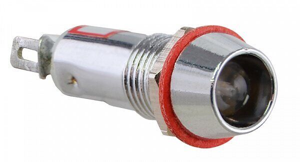 Арматура светосигнальная AD22C-Ø 8 белая 220V АСКО металл/пайка (0140030107)