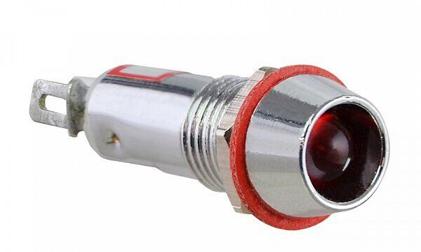 Арматура светосигнальная AD22C-Ø 8 красная 220V АСКО металл/пайка (0140030105)