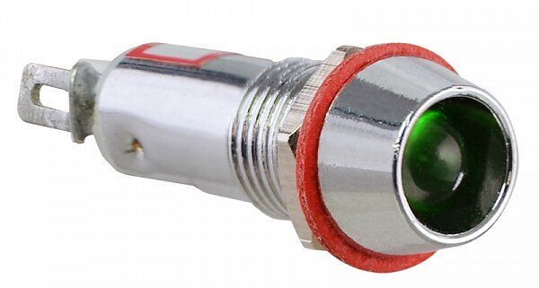 Арматура светосигнальная AD22C-Ø 8 зеленая 220V АСКО металл/пайка (0140030108)