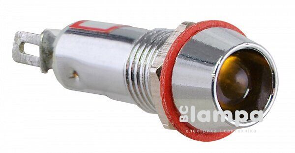 Арматура светосигнальная AD22C-Ø 8 желтая 220V АСКО металл/пайка (0140030106)