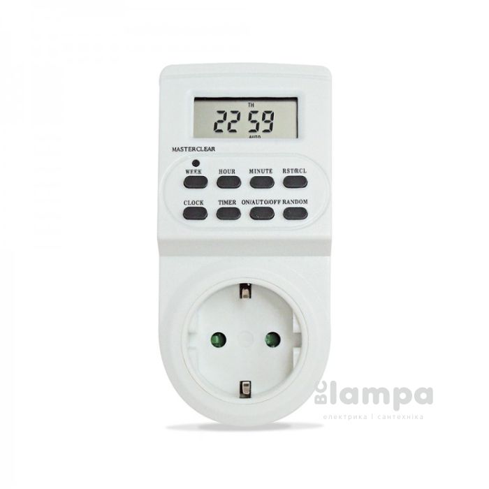 Таймер - розетка FERON тижнева електронна 3500W/16A (TM22/61925)