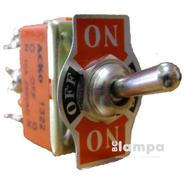 Тумблер 3Пол*6 кон. E-1322/клема (169965/А0140060006)