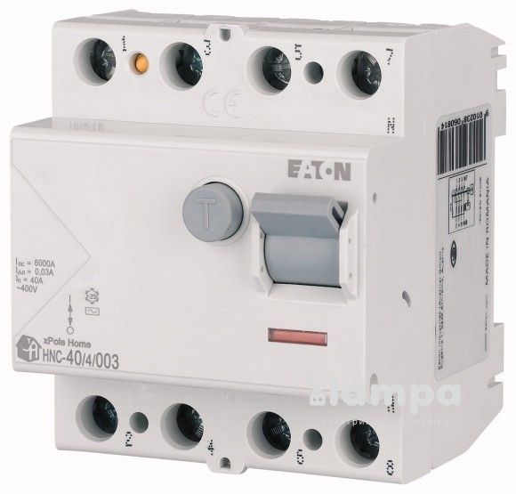 ПЗВ, реле диференційного струму Eaton HNC - 4/40/003 4p 40A 0,03A тип A (194688) Serbia