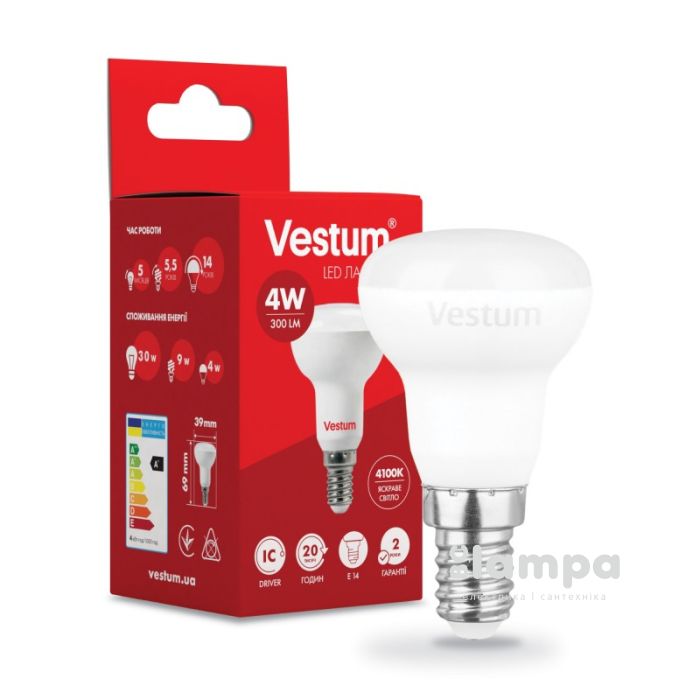 Лампа VESTUM LED R39 4W Е14 4100K (1-VS-1401)