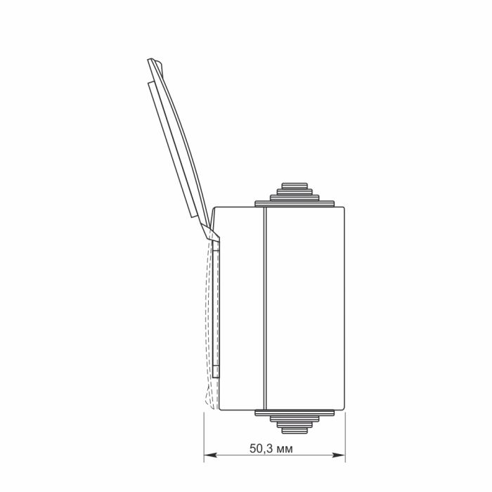 IP65 Розетка 2- на з кришками З/К зовнішня сіра Videx Binera VF-BNW22G-G (pack-5pcs) (25186)