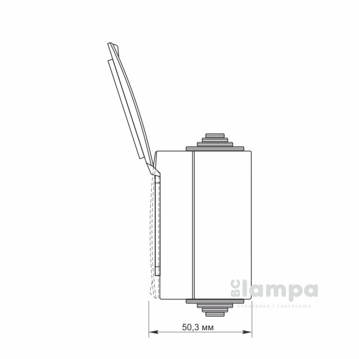 IP65 Розетка 2- на з кришками З/К зовнішня сіра Videx Binera VF-BNW22G-G (pack-5pcs) (25186)