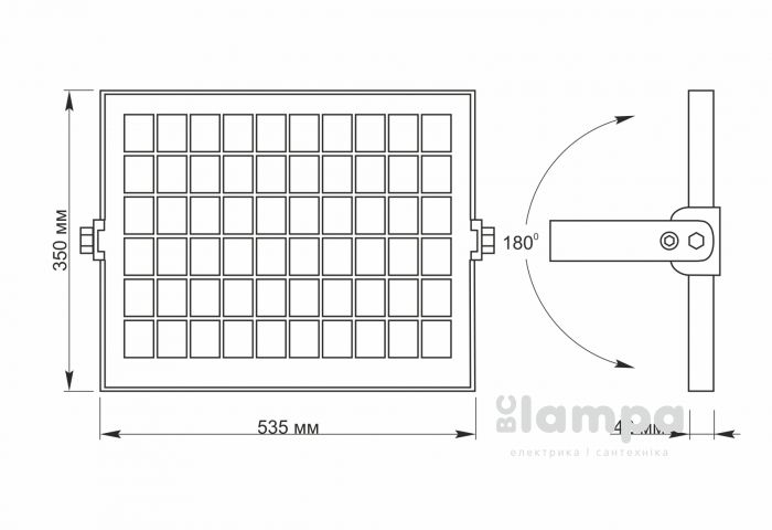 Прожектор автономний VIDEX LED 30W 5000K 3.2V (VL-FSO-1005)