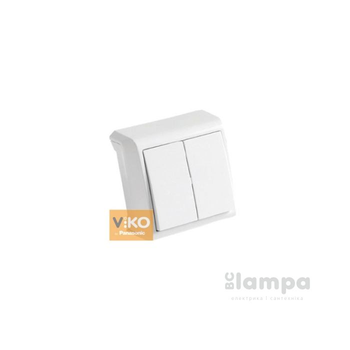 Вимикач 2 кл. Білий зовнішній VIKO VERA (90681002)