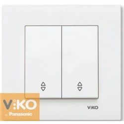 Вмикач Білий 2- кл. "↕"прохідний Karre VIKO (90960017)