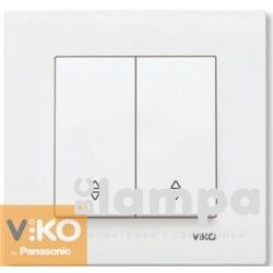 Вмикач Білий 2- кл. "↕"прохідний Karre VIKO (90960017)