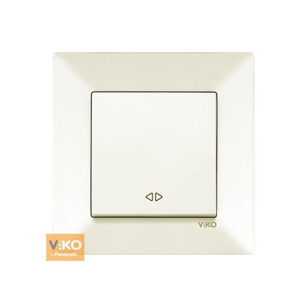 Вмикач Крем 1- кл. "#" реверсивний Viko Meridian (90970231)