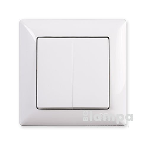 Вимикач 2кл. білий VISAGE Gunsan (VS 28 11 103)