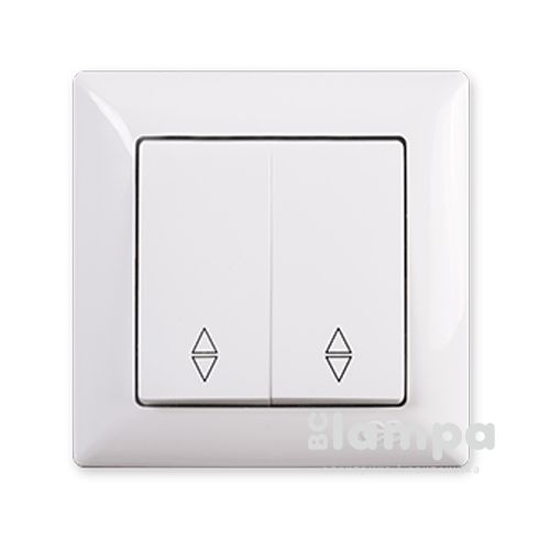 Вимикач 2кл. білий прохідний VISAGE Gunsan (VS 28 11 109)