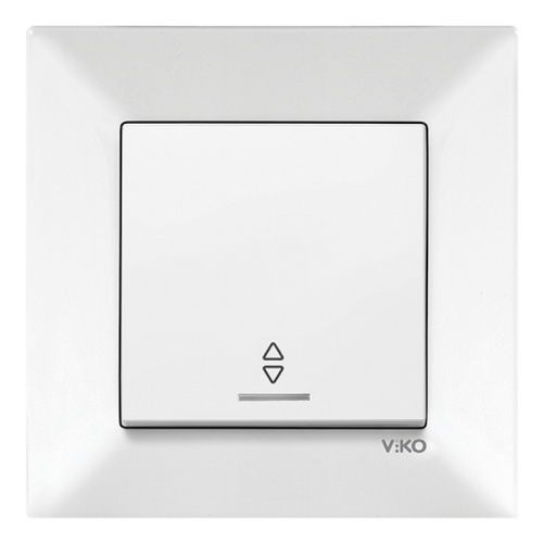 Вмикач Білий 1- кл прохідний з підсвіткою Viko Meridian (90970063)