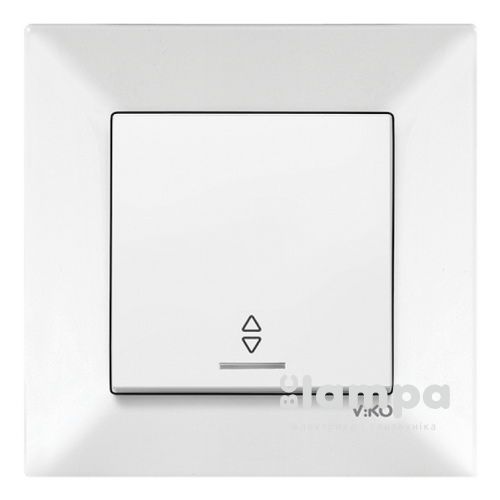 Вмикач Білий 1- кл прохідний з підсвіткою Viko Meridian (90970063)