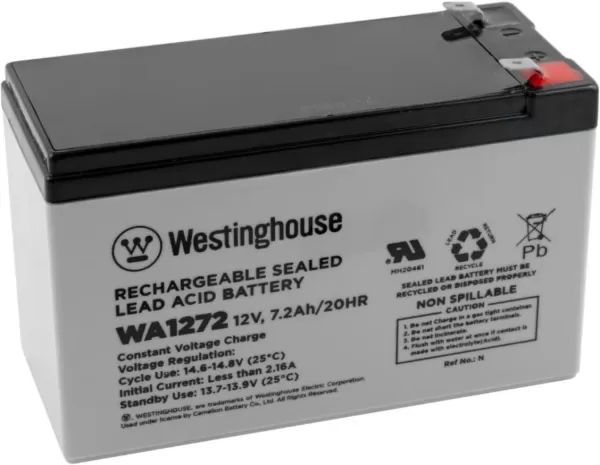 Акумулятор terminal WESTINGHOUSE 12V  7.2Ah F2 (WA1272-F2)