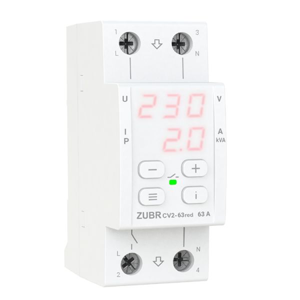 Реле напруги ZUBR модульне CV 2-63 red