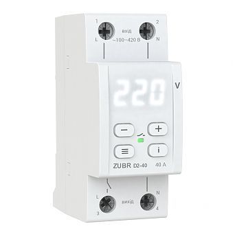 Реле напруги ZUBR модульне D 2-40A white 8 800BA