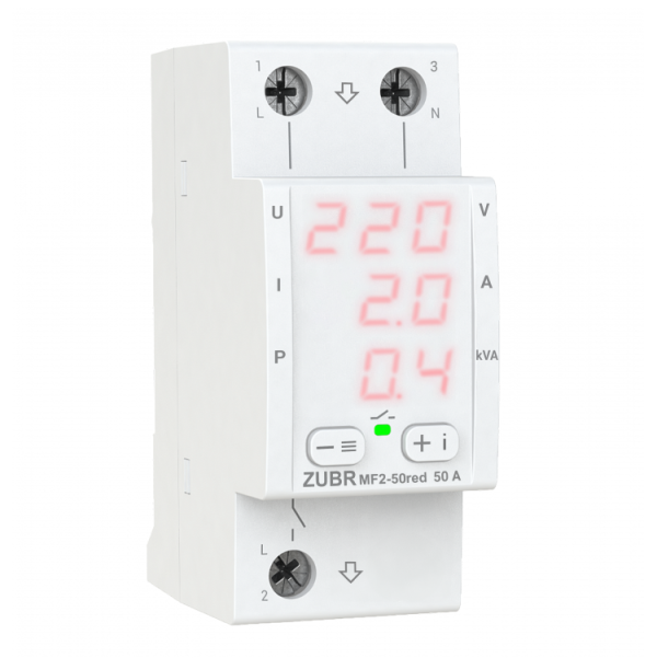 Реле напруги ZUBR модульне MF 2-50 red мультифункціональне