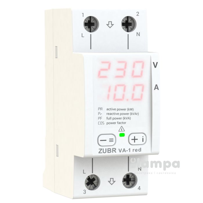 Вольтамперметр цифровий ZUBR VA-1 red