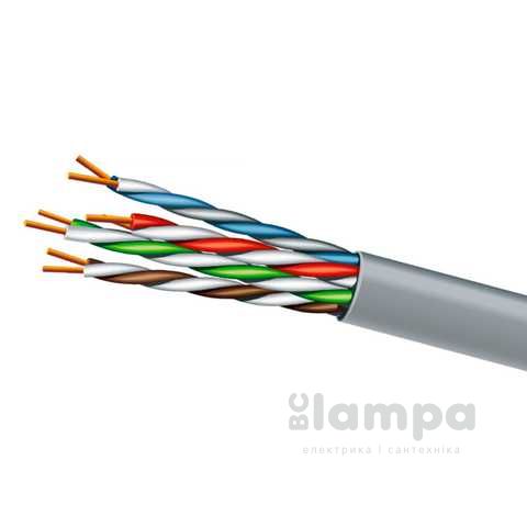 Kабель Ethernet UTP 4×2×0.51 cat.5e ЗЗКМ  мідний сірий